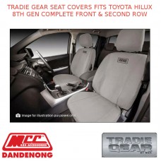 TRADIE GEAR SEAT COVERS FITS TOYOTA HILUX 8TH GEN COMPLETE FRONT & SECOND ROW